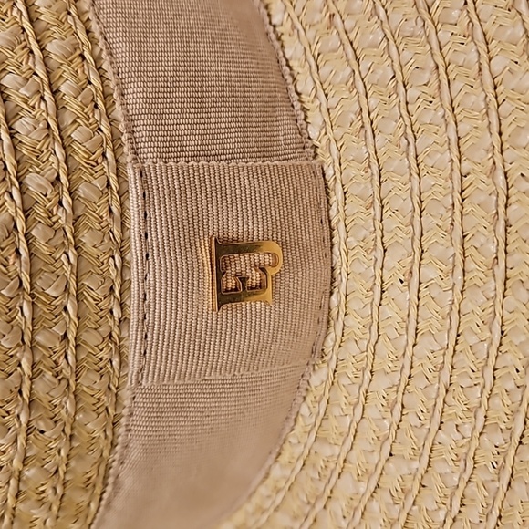 💕ERIC JAVITS💕 Fringe PInch Packable Fedora Squishee Straw Hat ~ Flax Mix NWT - Picture 13 of 16